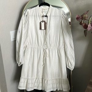 Anthropology white “forever that girl” dress